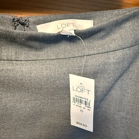Ann Taylor LOFT Lace Detail Stretch Pencil Skirt Women's Size 10 Gray NWT - Picture 6 of 7